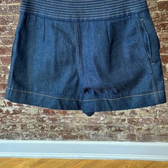 CHLOE - Blue cotton raw denim cargo pocket shorts - Size FR36 - Authentic - Picture 3 of 7